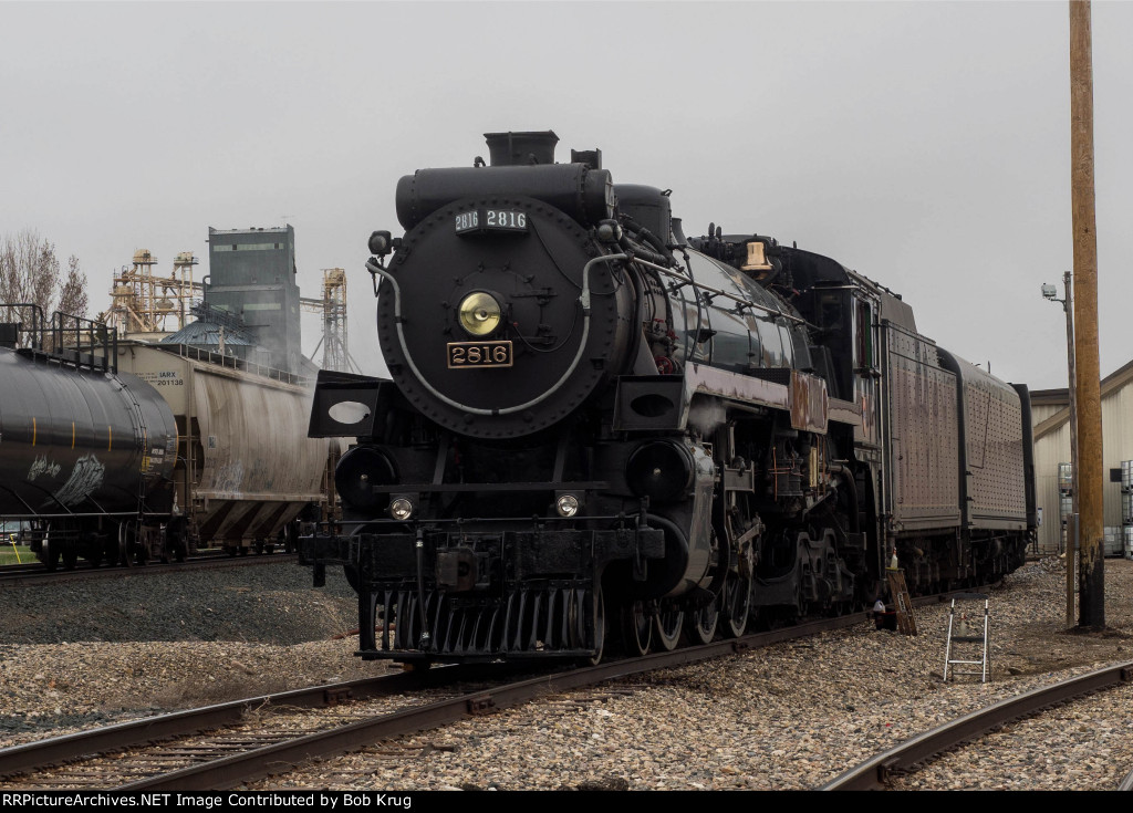 CPKC 2816 - The Empress in the yard at Minot before the public exhibition